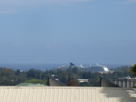 Cruise ship in Hilo Harbor Hawaii